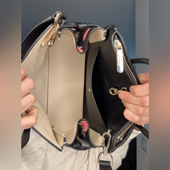 Kate Spade Knott Ditsy Rose Medium Embossed Leather Satchel - Picture 6 of 17